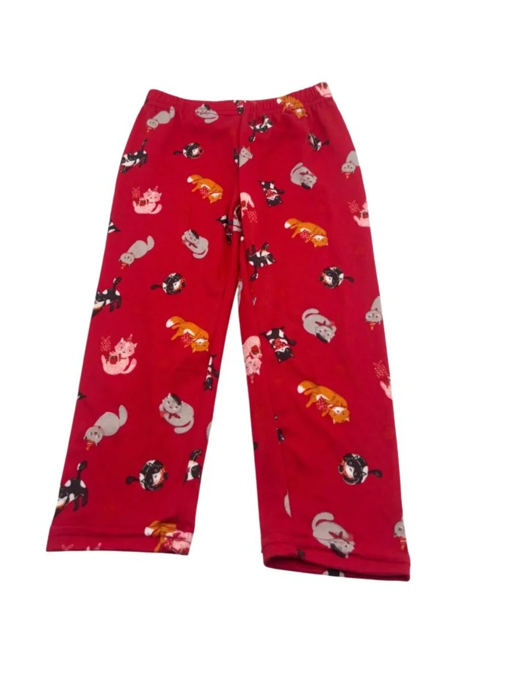 Catherine Malandrino Toddler Girls Red Cat Print Pajama Pants Sz. 2T